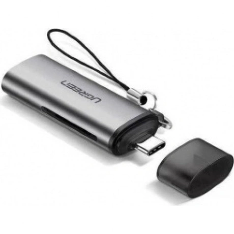 Кардридер UGREEN CM184 (50704) USB-C TF + SD Card Reader. серый