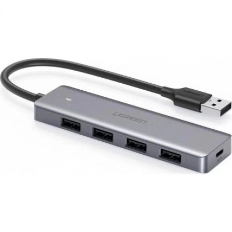 Хаб UGREEN CM219 (50985) 4-Ports USB A 3.0 Hub. серый