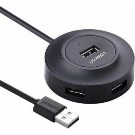 Хаб UGREEN CR106 (20277) USB 2.0 Hub 4 Ports. 1 м. черный