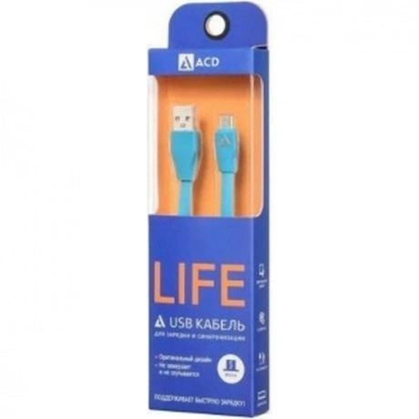 Кабель ACD-Life MicroUSB - USB-A, 1м, синий (ACD-U920-M1L)