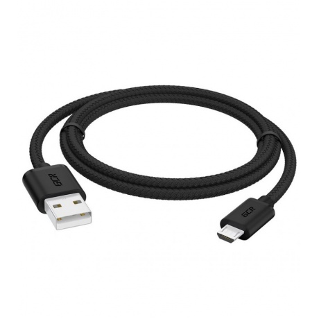 Кабель GreenConnect 0.5m MicroUSB, черный нейлон (GCR-54084) - фото 2
