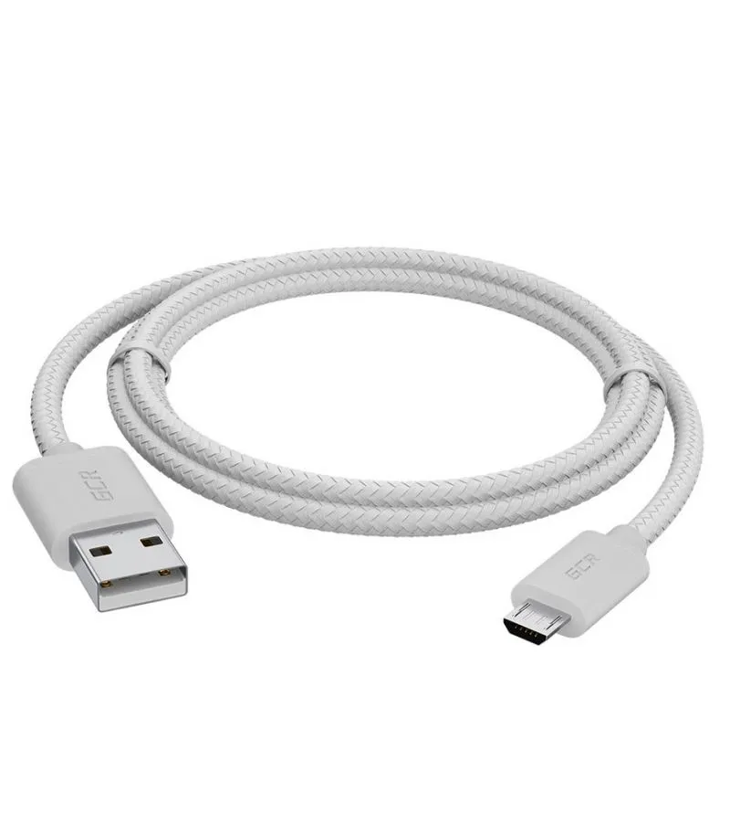Кабель GreenConnect 1.0m MicroUSB, белый нейлон (GCR-54082) - фото 2