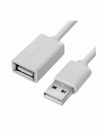 Кабель Greenconnect 0.5m USB 2.0, AM/AF, белый (GCR-UEC5M-BB-0.5...