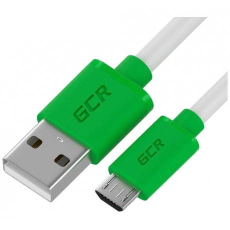 Кабель GreenConnect 0.3m MicroUSB, белый TPE (GCR-53281) - фото 1