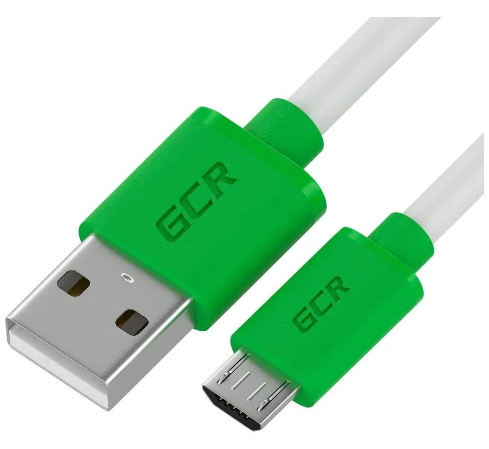 Кабель GreenConnect 0.3m MicroUSB, белый TPE (GCR-53281) - фото 1