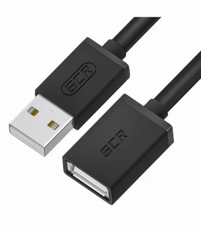 Кабель GreenConnect 0.3m USB 2.0 AM/AF, черный (GCR-55066)