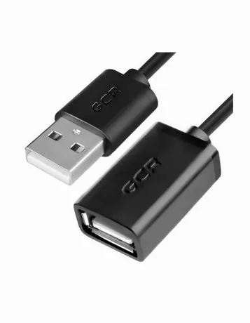Кабель Greenconnect USB 2.0  1.8m черный, AM/AF (GCR-50567)
