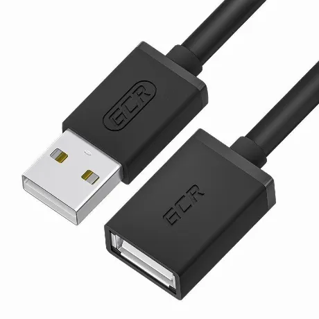 Кабель GreenConnect 1.8m USB 2.0 AM/AF, черный (GCR-55071)