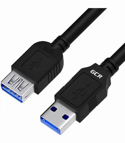 Кабель GreenConnect 0.5m USB 3.0 (USB 3.2 Gen 1), AM/AF,  черный...