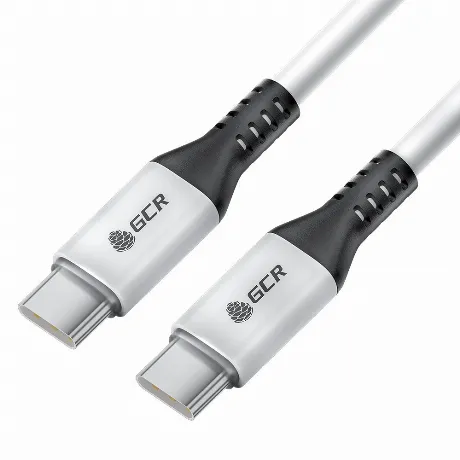 Кабель GreenConnect 1.0m Type C-C, для MacBook 18W, белый (GCR-5...