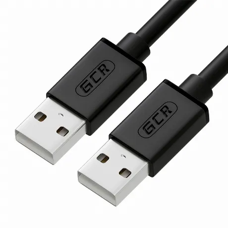 Кабель GreenConnect 0.15m USB 2.0, AM/AM, черный (GCR-UM2M-BB2S-...