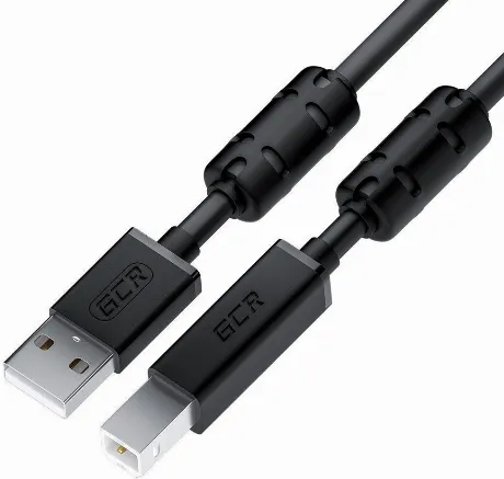 Кабель GreenConnect PROF 1.5m USB 2.0, AM/BM, черный (GCR-52078)