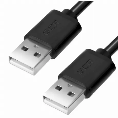 Кабель Greenconnect 1.0m USB 2.0, AM/AM, черный (GCR-UM5M-BB2S-1...