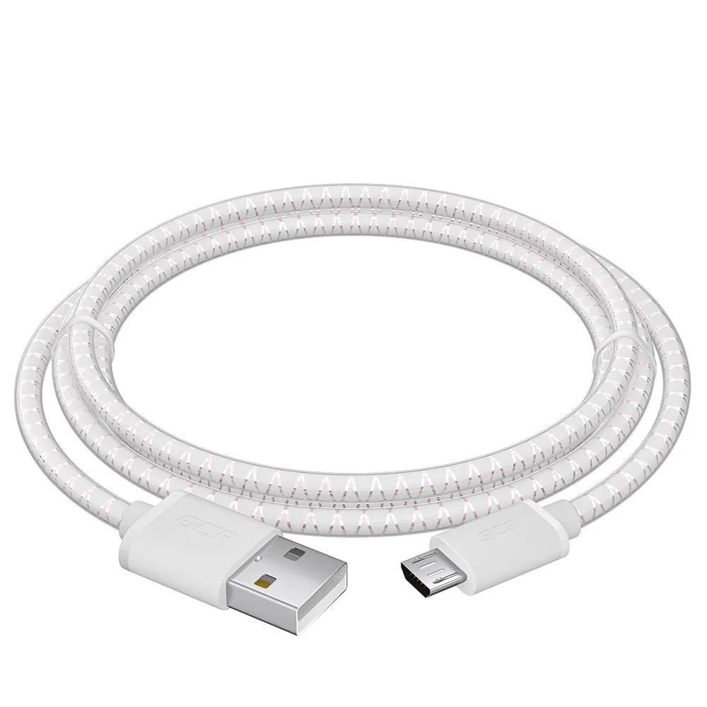 Кабель GreenConnect 1.0m MicroUSB, бело-розовый (GCR-54450) - фото 3