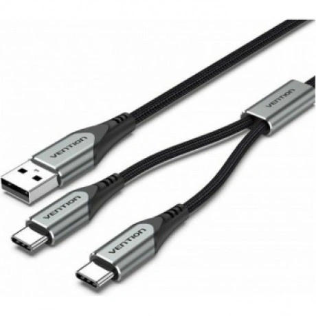 Кабель Vention USB-CM х 2/USB 2.0 AM - 1м. (CQOHF)