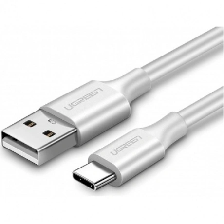 Кабель UGREEN USB A 2.0 - USB C, никелированное покрытие, цвет б...