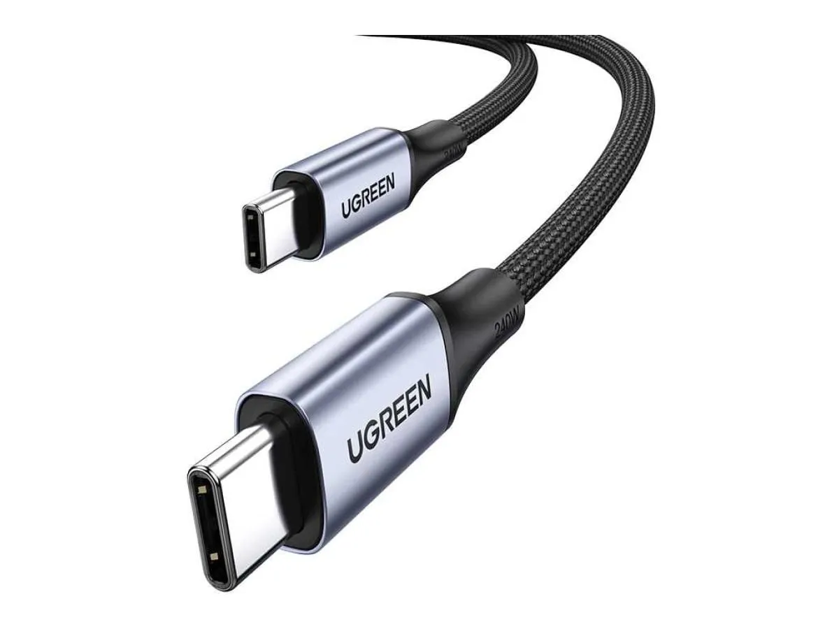 Кабель UGREEN USB-C to USB-C 240W PD Fast Charging Cable, длина 1м, цвет серый (15311) - фото 2