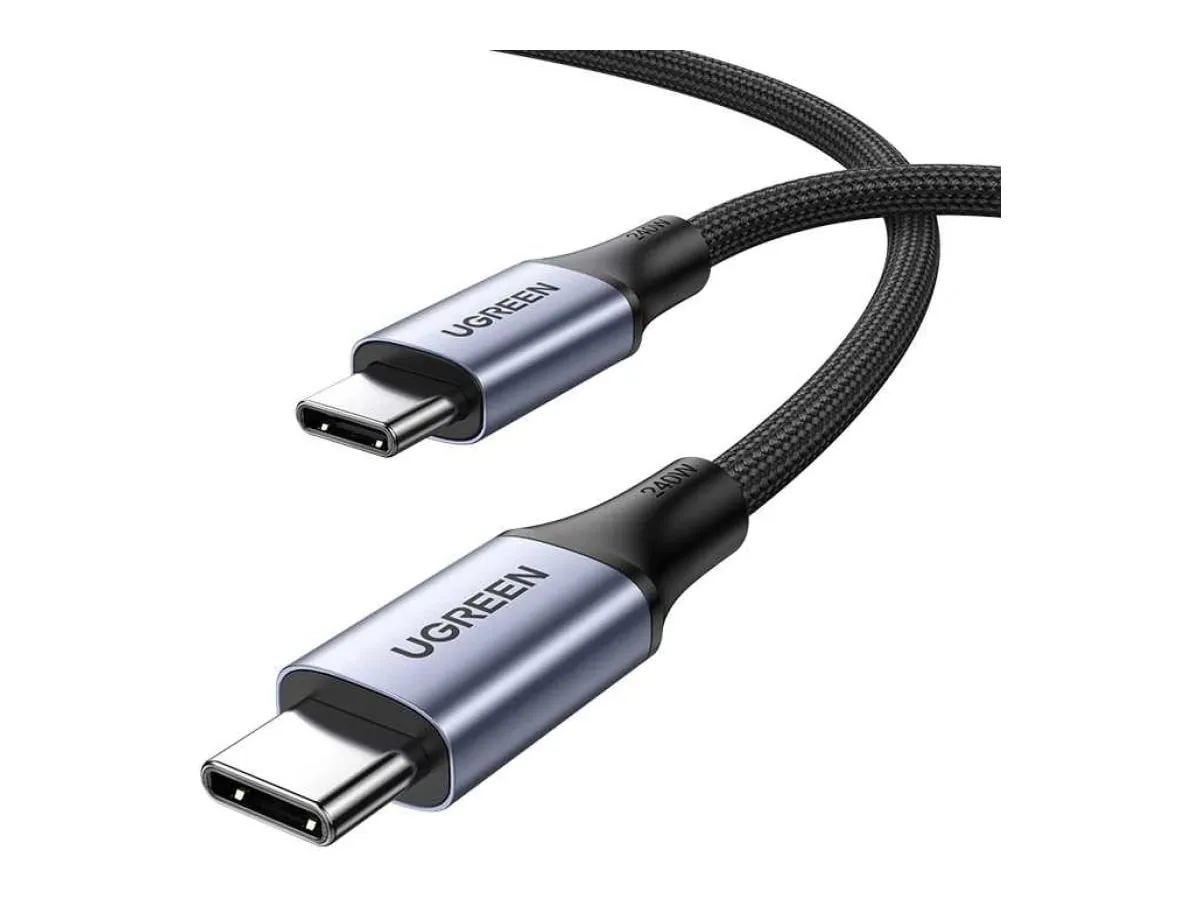 Кабель UGREEN USB-C to USB-C 240W PD Fast Charging Cable, длина 1м, цвет серый (15311) - фото 3