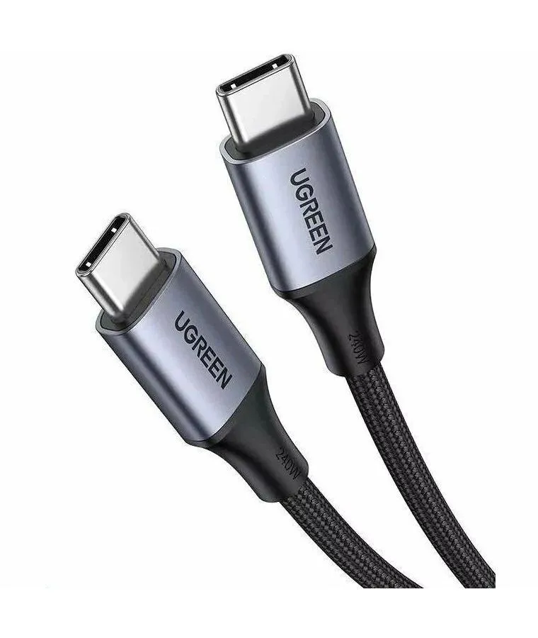 Кабель UGREEN USB-C to USB-C 240W PD Fast Charging Cable, длина 1м, цвет серый (15311) - фото 4