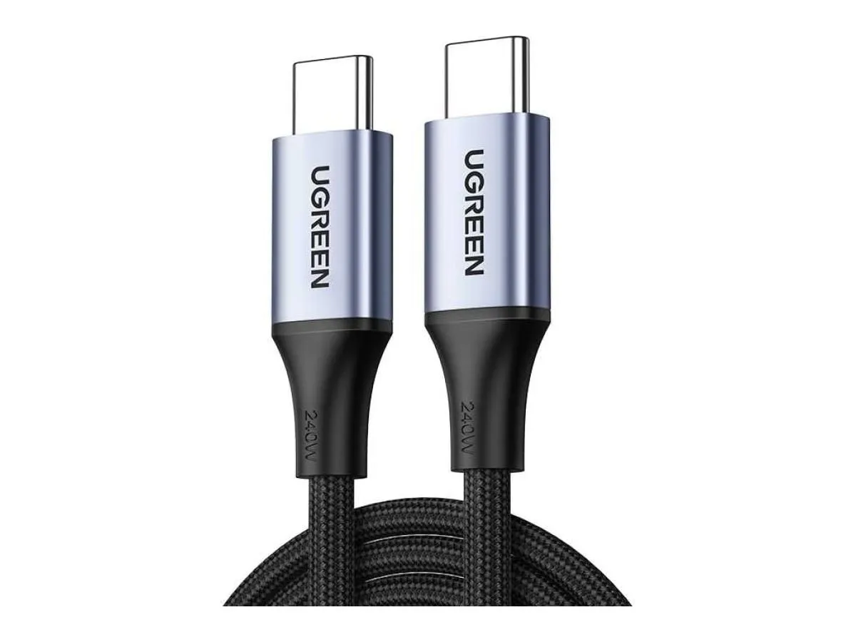 Кабель UGREEN USB-C to USB-C 240W PD Fast Charging Cable, длина 1м, цвет серый (15311) - фото 1