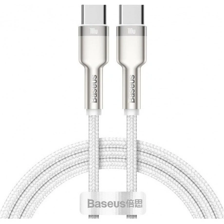 Кабель Baseus Cafule Series Type-C - Type-C 100W 1m White CATJK-...