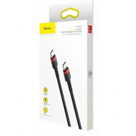 Кабель Baseus Cafule 1m Red/Black (CATKLF-G91) - фото 6