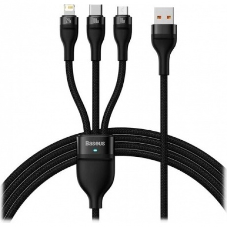Кабель Baseus Flash Series II 1.2m Black (CASS030001) - фото 1