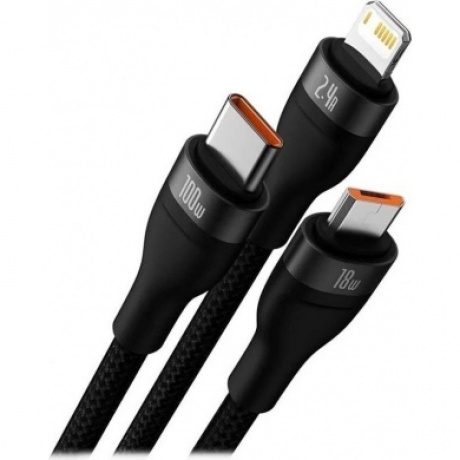 Кабель Baseus Flash Series II 1.2m Black (CASS030001) - фото 2