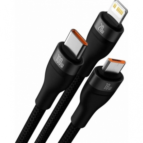 Кабель Baseus Flash Series II 1.2m Black (CASS030101) - фото 2