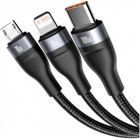Кабель Baseus Flash Series II 1.5m Black (CASS030201) - фото 6