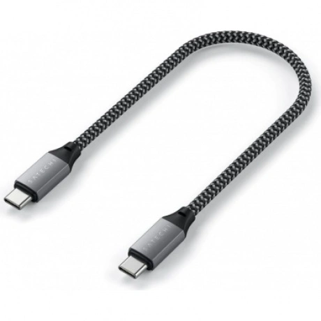 Кабель Satechi Type-C Cable. Длина кабеля: 25 см. Цвет: серый ко...
