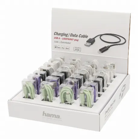 Кабель Hama H-187244 00187244 USB (m)-Lightning (m) 0.75м ассорт...