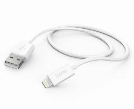 Кабель Hama H-201579 00201579 USB (m)-Lightning (m) 1м белый