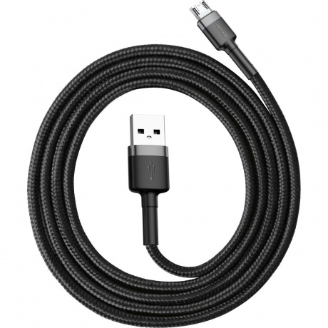 Кабель Baseus Cafule 1m Gray/Black (CAMKLF-BG1) - фото 6