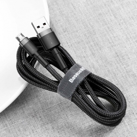 Кабель Baseus Cafule 1m Gray/Black (CAMKLF-BG1) - фото 8