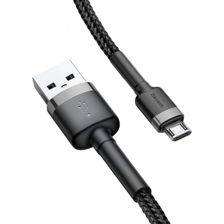 Кабель Baseus Cafule 1m Gray/Black (CAMKLF-BG1) - фото 9