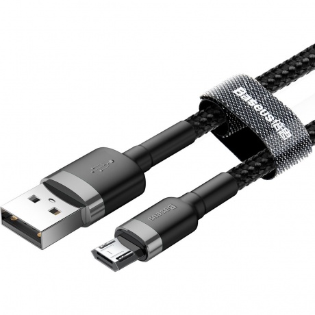 Кабель Baseus Cafule 1m Gray/Black (CAMKLF-BG1) - фото 10
