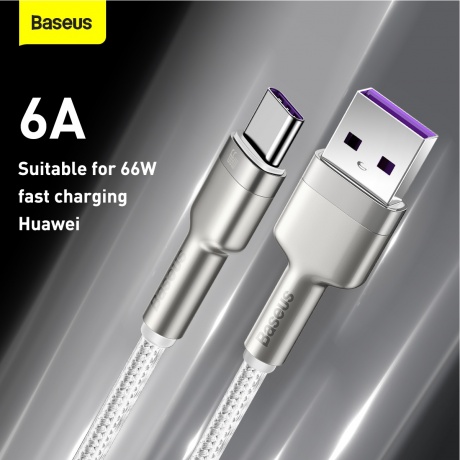 Кабель Baseus Cafule 2m White (CAKF000202) - фото 10