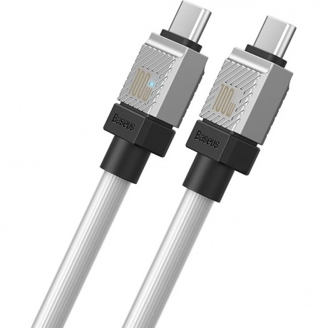 Кабель Baseus CoolPlay 100W 2м White (CAKW000302) - фото 2