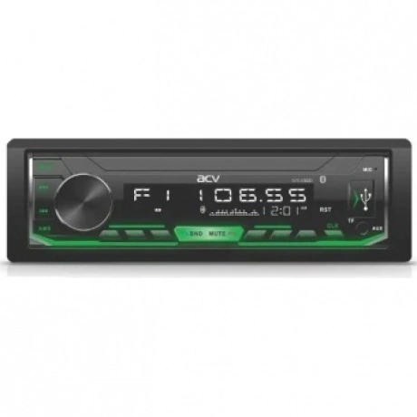 Автомагнитола ACV AVS-816BG 1din/зеленая/Bluetooth/USB/AUX/SD/FM...