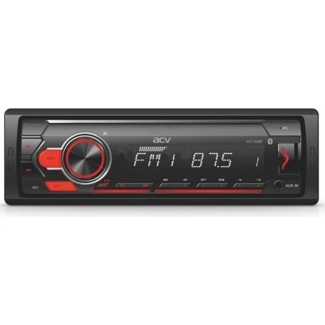 Автомагнитола ACV AVS-912BR (1din/красная/Bluetooth/USB/AUX/SD/F...