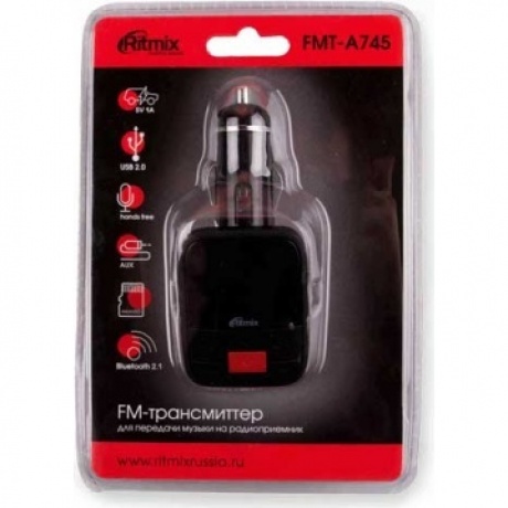 FM-трансмиттер Ritmix FMT-A745 черный - фото 3