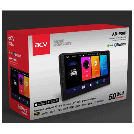 Автомагнитола ACV AD-9001 2din 9" Android 9 - фото 6