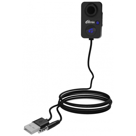 FM-трансмиттер Ritmix BTR-100 черный BT - фото 1