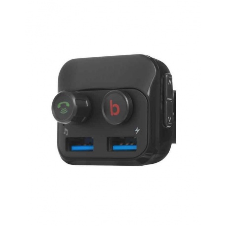FM-трансмиттер Ritmix FMT-B100 черный MicroSD BT USB - фото 7