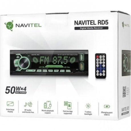 Автомагнитола Navitel RD5 1DIN 4x50Вт ПДУ - фото 10