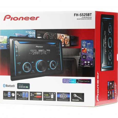 Автомагнитола Pioneer FH-S525BT 2DIN 4x50Вт RDS - фото 1