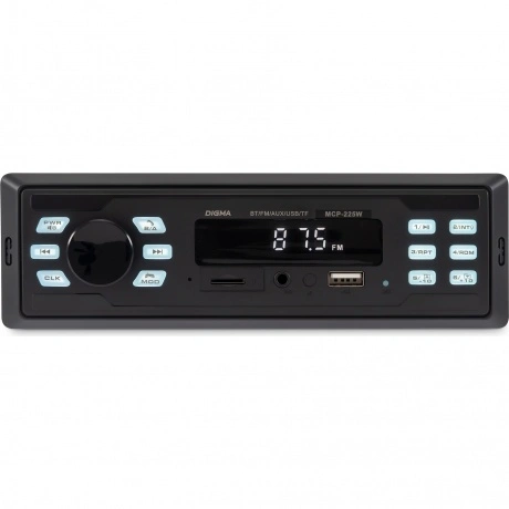 Автомагнитола Digma MCP-225W 1DIN 2x45Вт v5.0 AUX 2