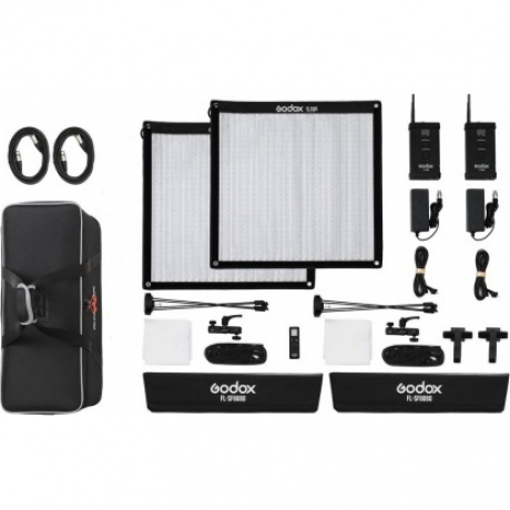 Комплект светодиодных осветителей Godox FL150S-K2 для видеосъемки - фото 16