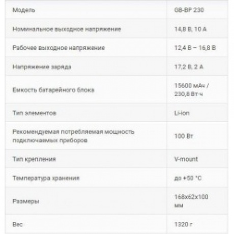Аккумулятор GreenBean GB-BP 230 - фото 3